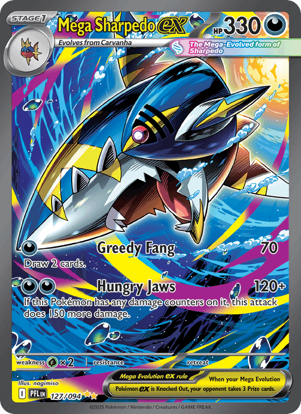 Mega Sharpedo ex Pecharunt ex