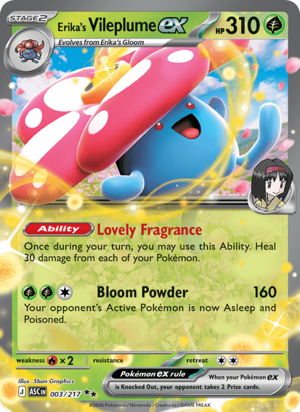 Erika's Vileplume ex Chikorita