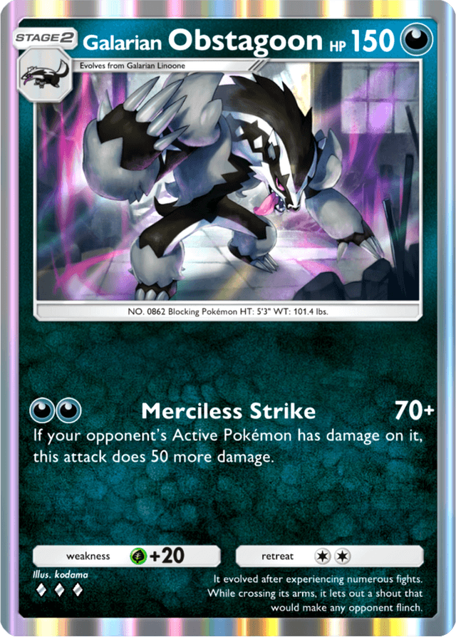 Galarian Obstagoon Darkrai ex